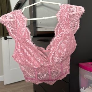 La senza Pink Crop Top